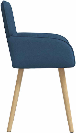 Dining Armchairs With Blue Fabric Upholstery 2 Pieces 56.5x50x87.5cm