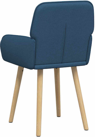 Dining Armchairs With Blue Fabric Upholstery 2 Pieces 56.5x50x87.5cm