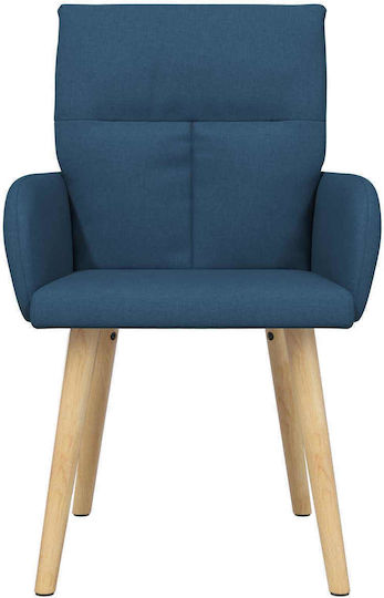 Ess- und Küchenstühle mit Stoffbezug Blau 2Stücke 60x56x96cm