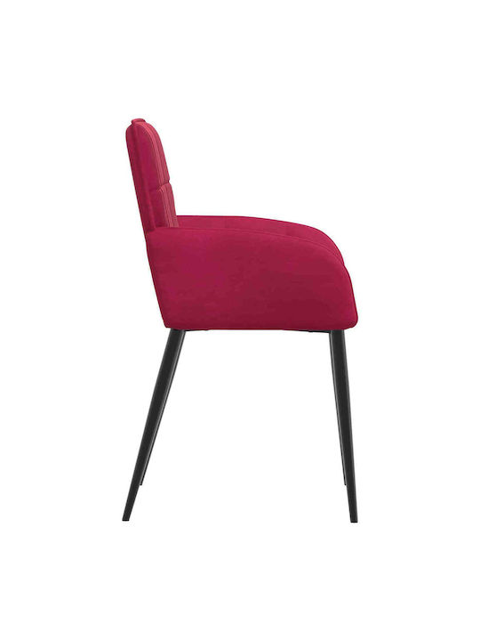 Velvet Red Dining Armchairs 2 Pieces 57x50x85cm