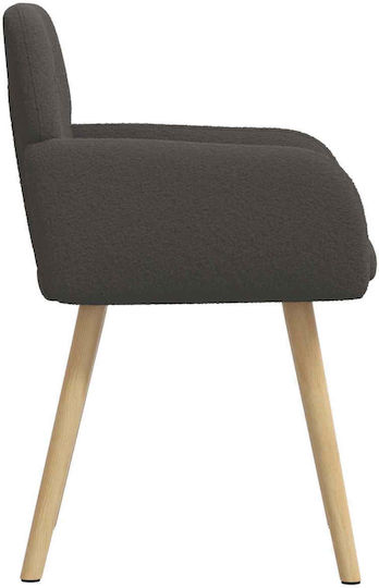 Dining Armchairs With Grey Fabric Upholstery 2 Pieces 59x57x85cm