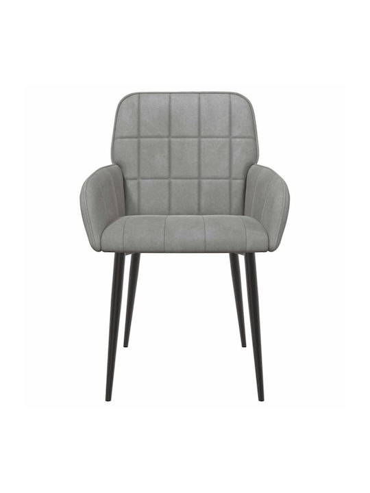 Dining Velvet Grey Armchairs 2 Pieces 57x50x85 cm