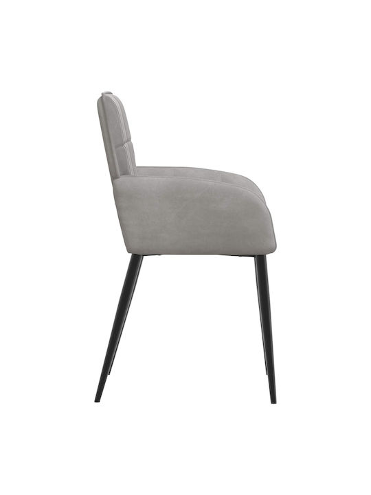 Dining Velvet Grey Armchairs 2 Pieces 57x50x85 cm
