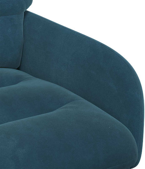 Samt Ess- und Küchenstühle Blau 2 Stück 59x59.5x90cm