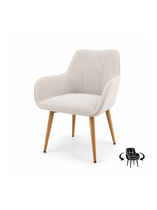Sova Scaun Sala De Mese Cu Material Textil Căprui 57x55x85cm