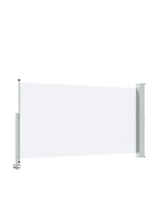vidaXL Странична Тента За Тераса Бяла 1.4x3m