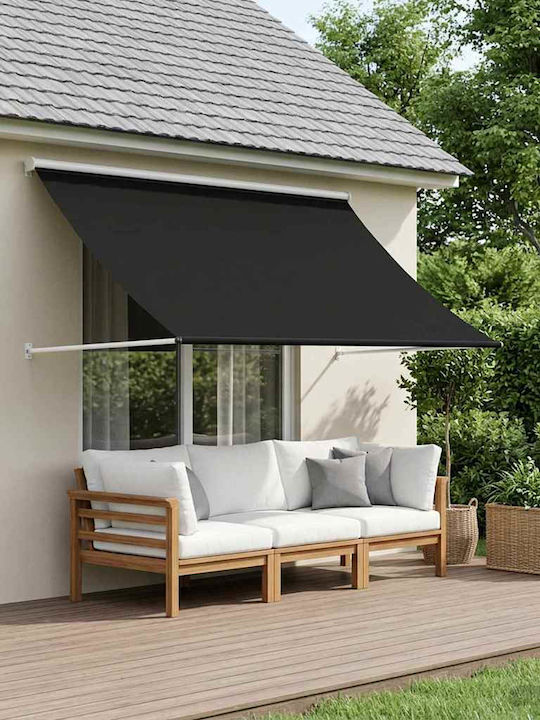 vidaXL Cort Terasă Negru 3x1.5m