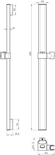 Imex Drava Bdd002/nq Mat Nickel Quadratische Telefonhalterung Stützbügel