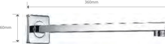 Imex Bpc003/bgm Schwarzer Gun-Metall Pvd 36cm Duscharm-Verlängerung