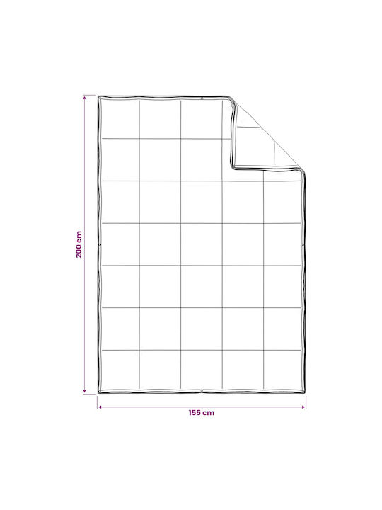 vidaXL Πάπλωμα Μονό 155x200εκ. Μπεζ