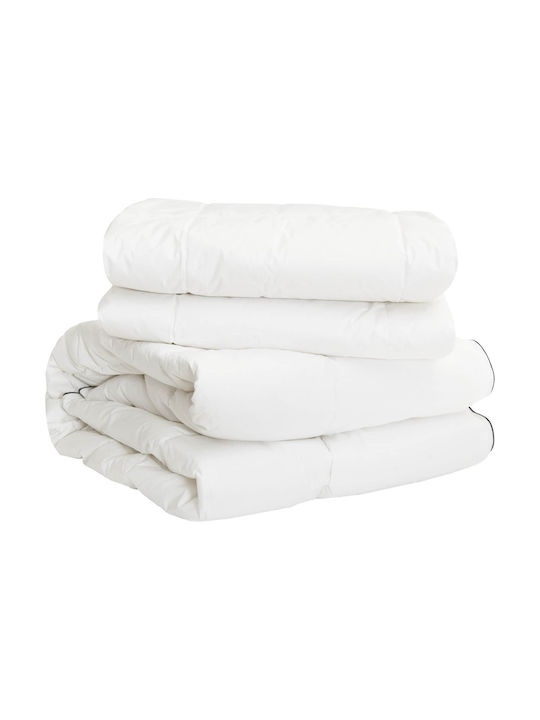 vidaXL Single Quilt Set 137x200 cm White 130 GSM