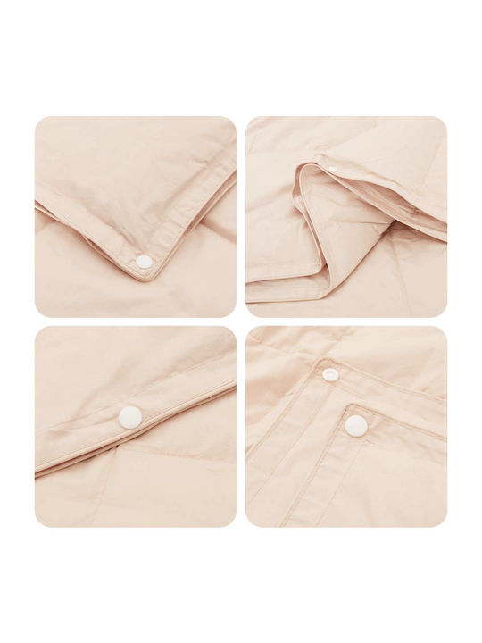 vidaXL Einzelschlafdecke 135x220 cm Beige