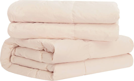 vidaXL Set Steppdecke Einzel 135x200cm Beige 150 GSM