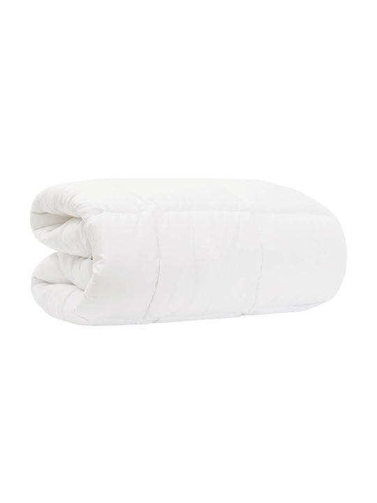 vidaXL Single Quilt 140x200cm White 250 GSM