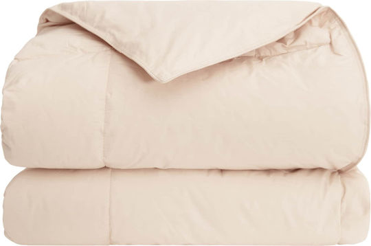 vidaXL Single Quilt 140x220cm Beige 350 GSM