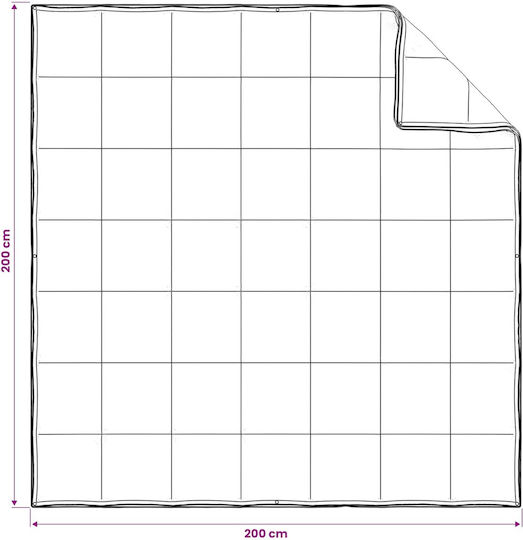vidaXL Завивка Двойна 200x200 см Бежова