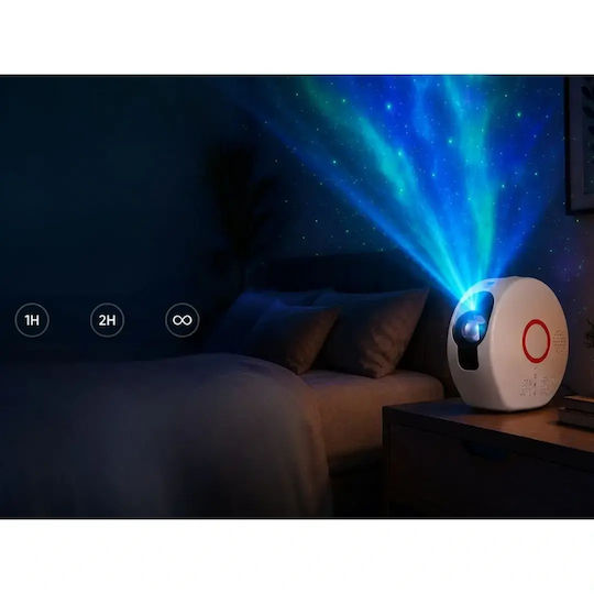 Galaxy Galaxy LED Kinder Tischlampe Projektor mit Sternenprojektion Bunt