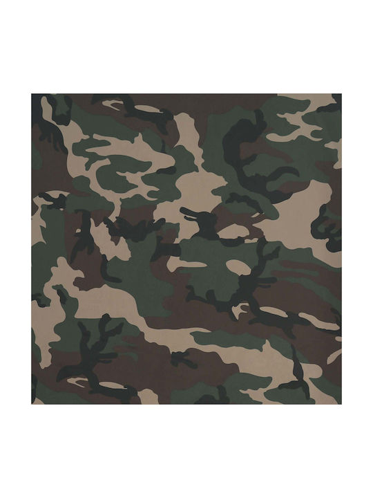 Taburet Camera De Zi Pliabil Cu Spătar Și Spațiu De Depozitare Verde Militar 50x73x60cm