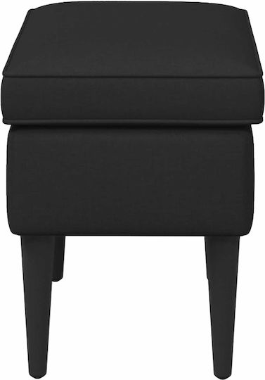 Stoff Fußhocker Schwarz 55x35x41cm