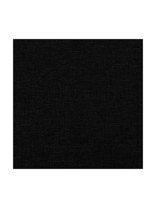 Табуретка за крака Облечена с Текстил Черна 55x35x41см