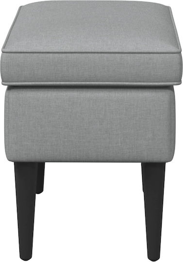 Stoff Fußhocker Hellgrau 55x35x41cm