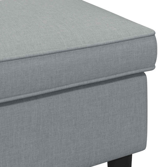 Stoff Fußhocker Hellgrau 55x35x41cm