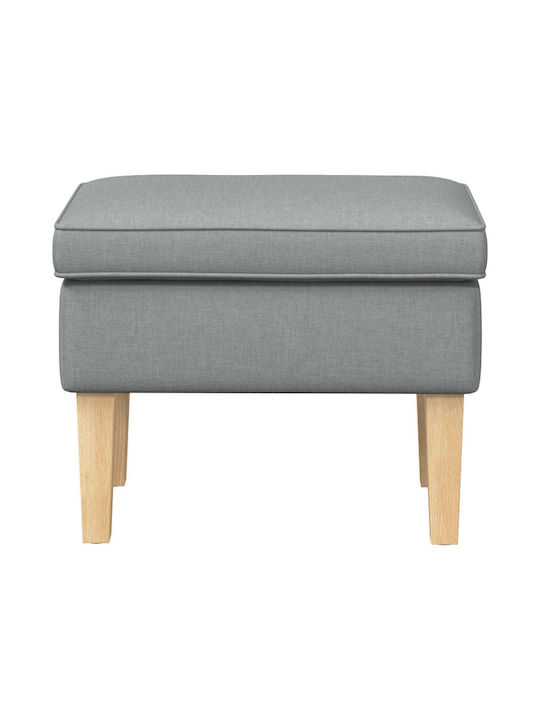 Stoff Fußhocker Hellgrau 55x35x41cm