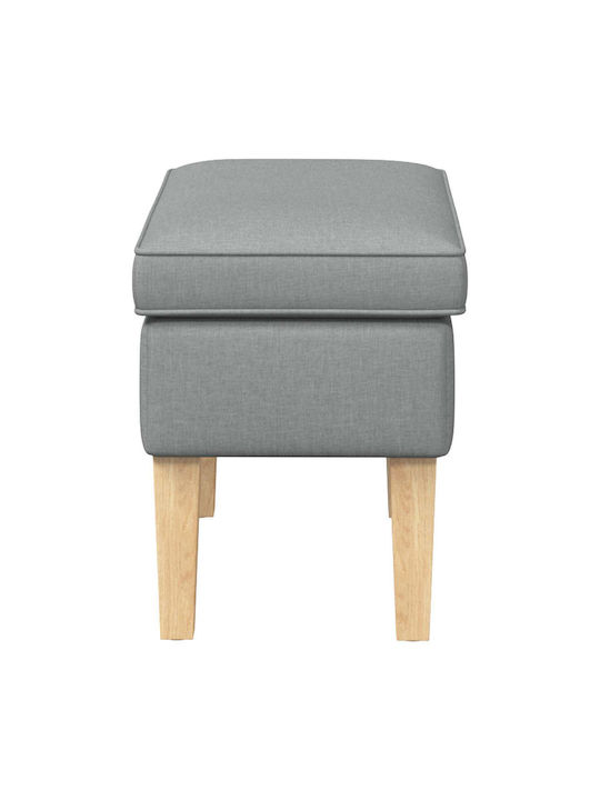 Stoff Fußhocker Hellgrau 55x35x41cm