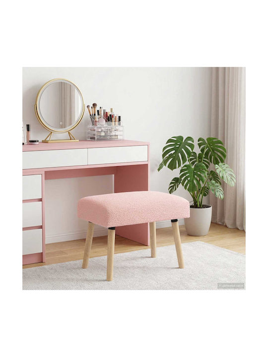 Stoff-Tabouret Mit Rosa Farbe 60x40x45cm