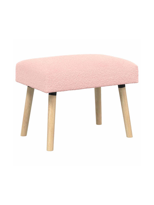 Stoff-Tabouret Mit Rosa Farbe 60x40x45cm