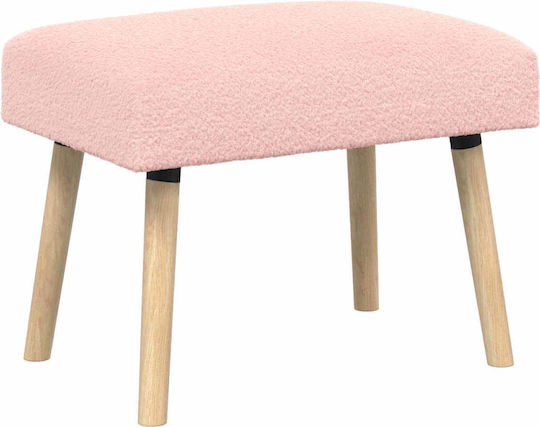 Stoff-Tabouret Mit Rosa Farbe 60x40x45cm