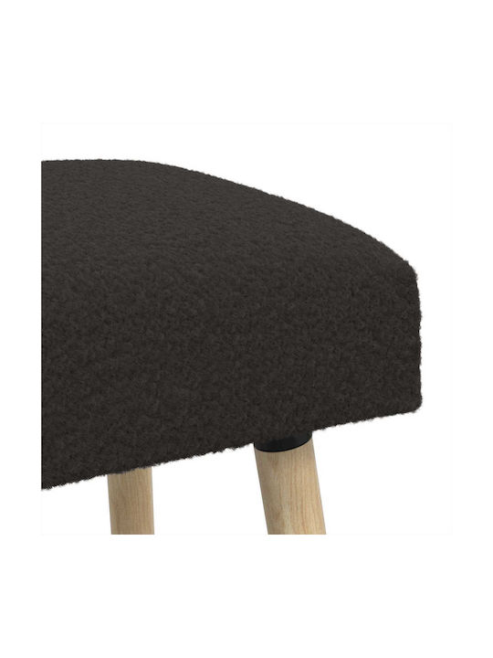 Stoff Bankhocker Schwarz 60x40x45cm