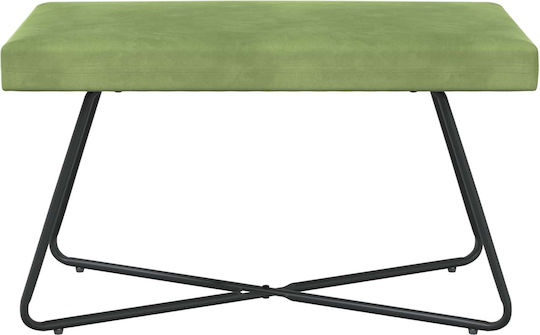 Taburet Tapițat Cu Catifea Verde Deschis 80x40x45cm