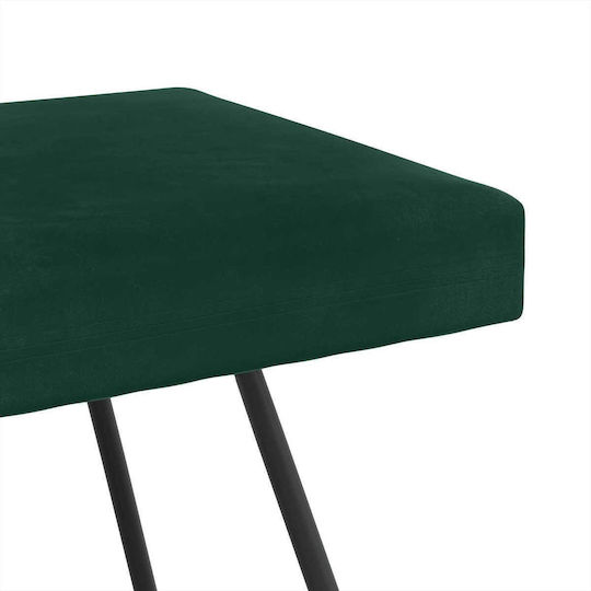 Taburet Tapițat Cu Catifea Verde Închis 80x40x45cm