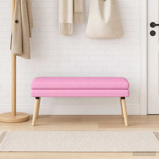Stoff-Tabouret Mit Rosa Bezug 110x40x47cm