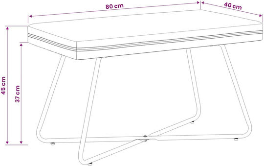 Samt-Tabouret Türkis 80x40x45cm