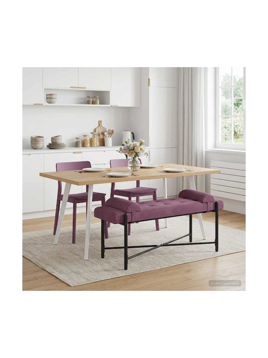 Samt Tabouret Lila 46x110x40cm