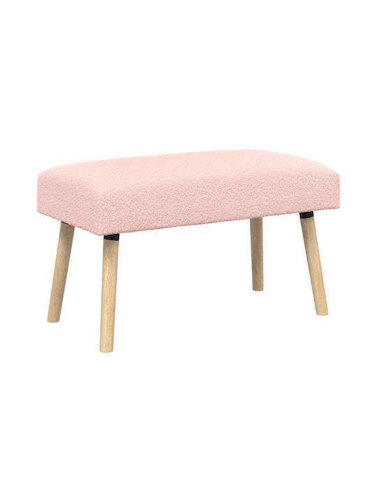 Stoff-Tabouret Mit Rosa Farbe 80x40x46cm