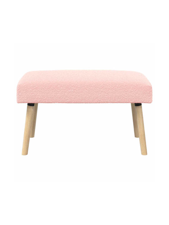 Stoff-Tabouret Mit Rosa Farbe 80x40x46cm