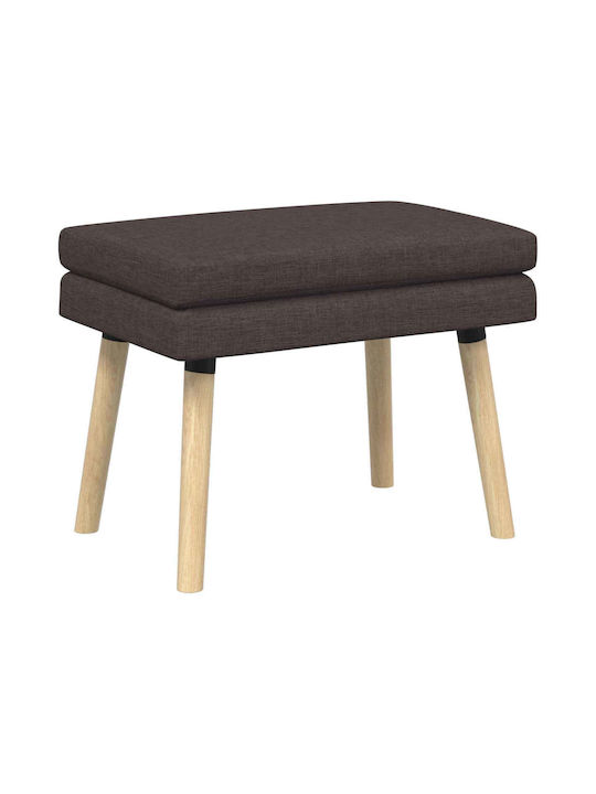 Stoff-Tabouret Dunkelbraun 60x40x46cm
