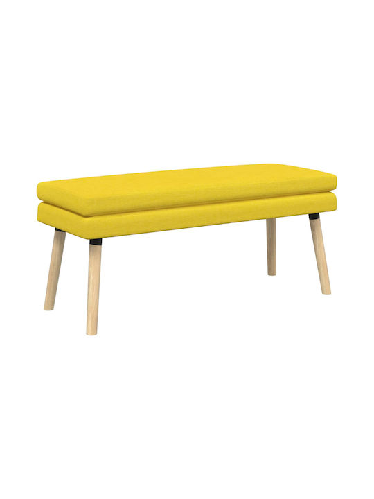 Taburet Tapițat cu Țesătură Moale Galben 110x40x47cm