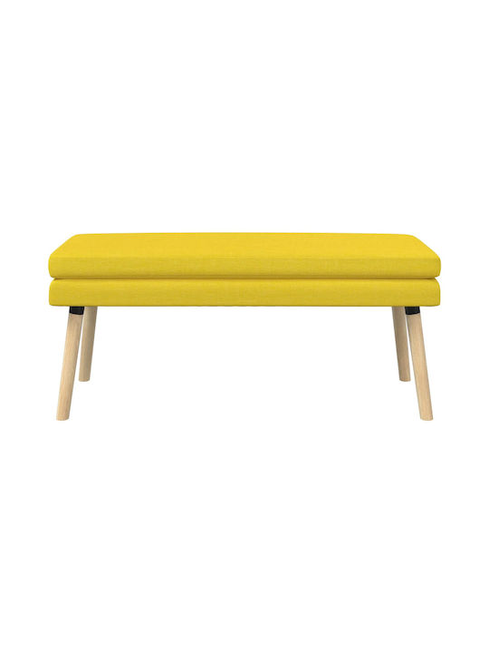 Taburet Tapițat cu Țesătură Moale Galben 110x40x47cm
