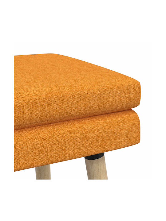 Fabric Upholstered Bench Stool Dark Yellow 80x40x47cm