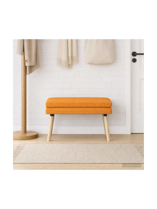 Fabric Upholstered Bench Stool Dark Yellow 80x40x47cm