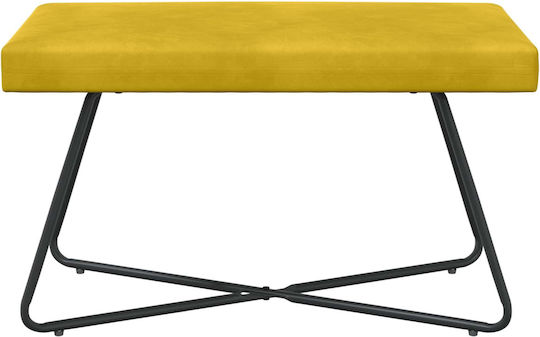 Samt Tabouret Gelb 80x40x45cm
