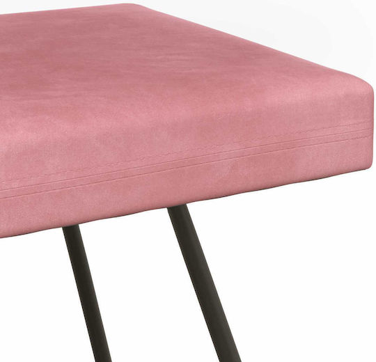Samt Tabouret Pink 80x40x45cm