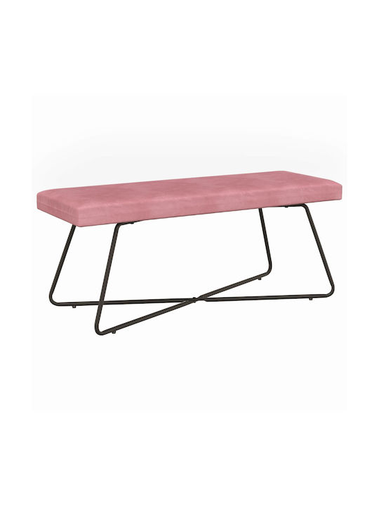 Samt Tabouret Rosa 45x110x40cm