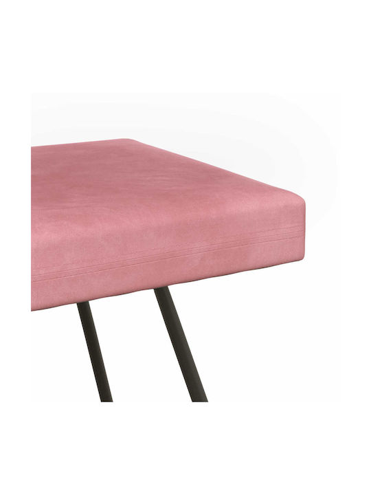 Samt Tabouret Rosa 45x110x40cm