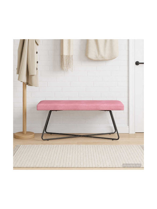 Samt Tabouret Rosa 45x110x40cm