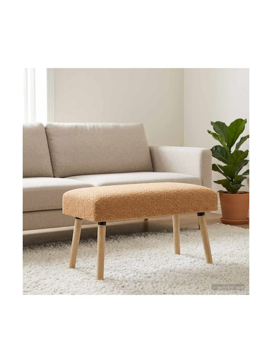 Stoff-Tabouret Beige 80x40x46cm